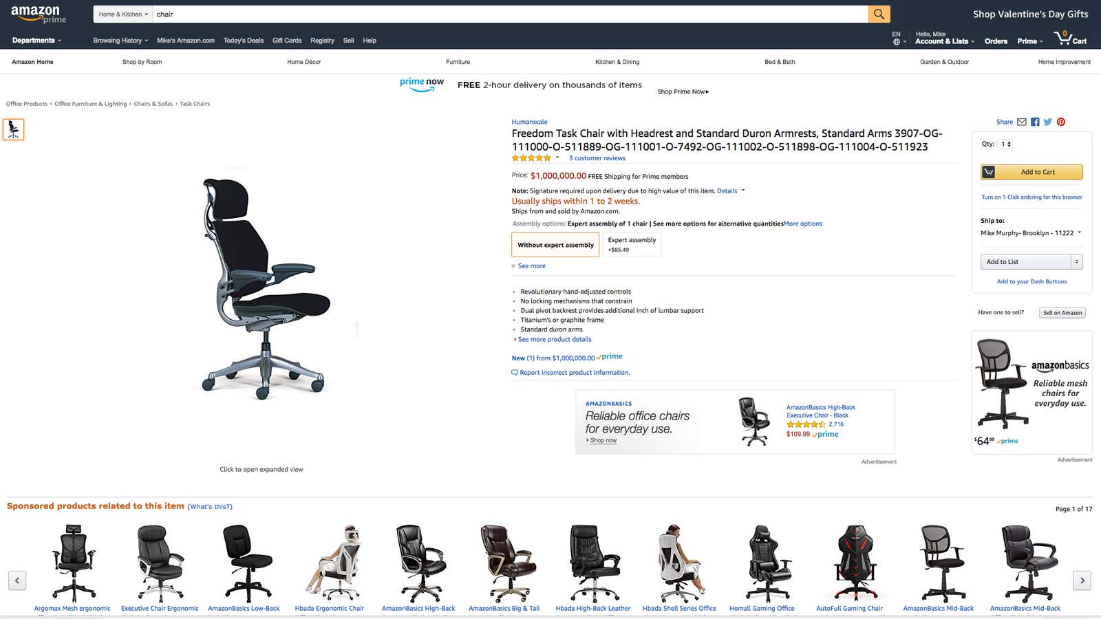 Most expensive chair on amazon new arrivals