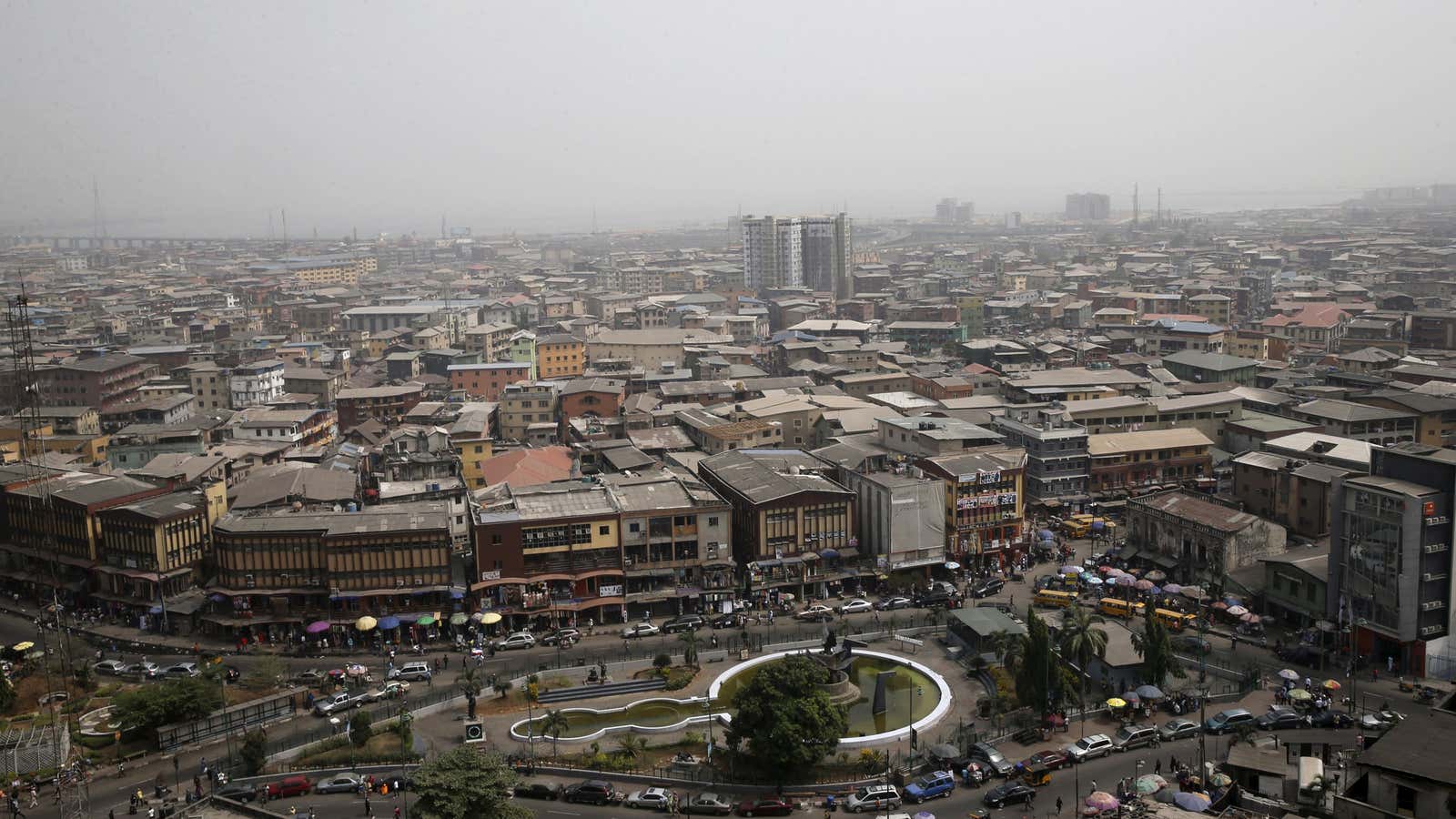 Lagos central business district.