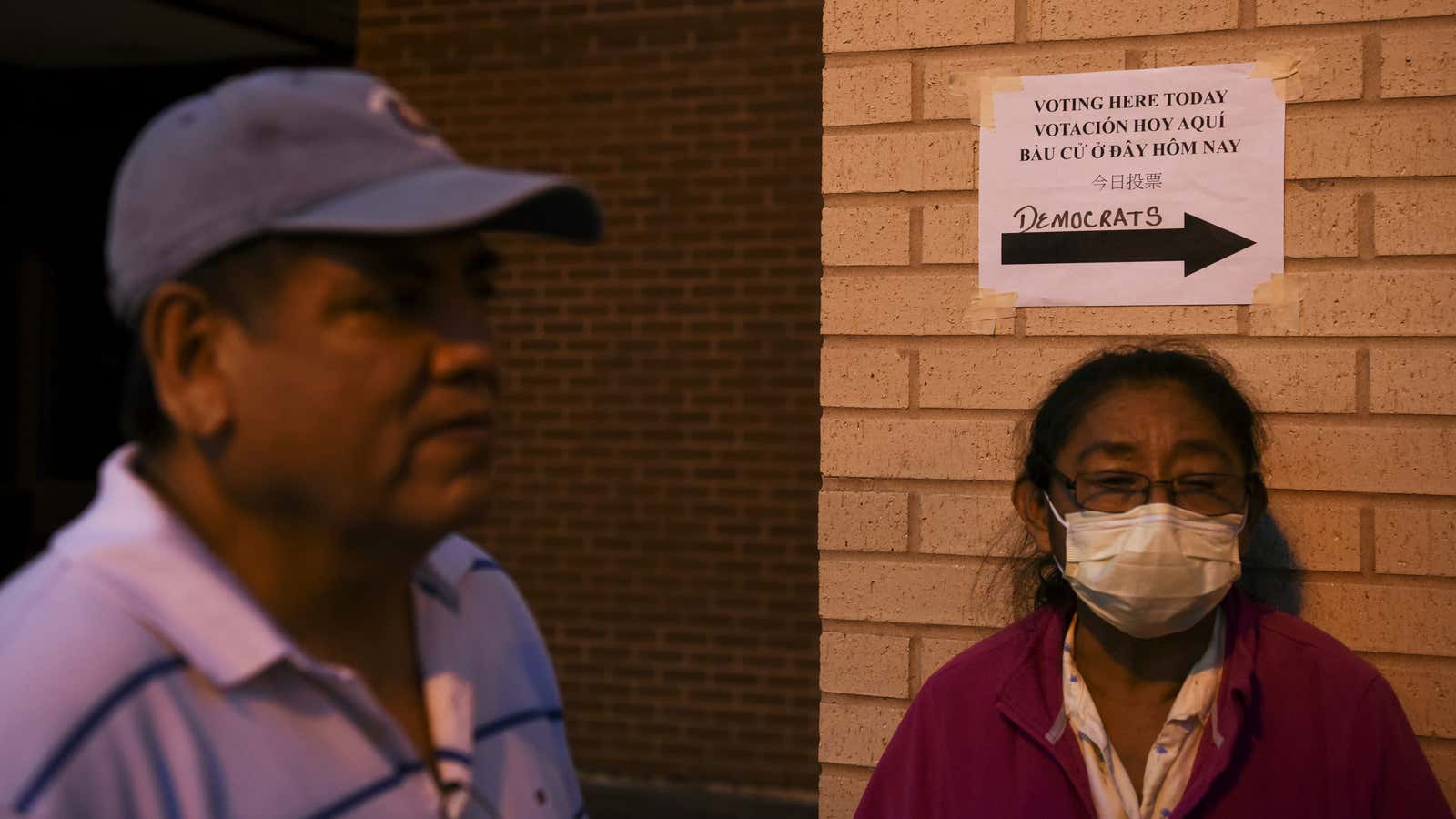 Primary voters wait to cast their ballots this week in Houston, Texas.