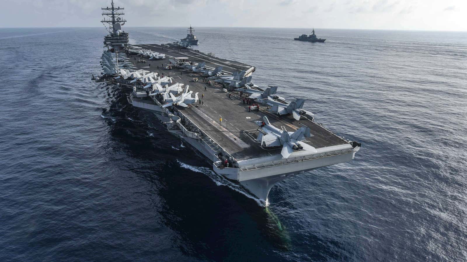 The USS Ronald Reagan.