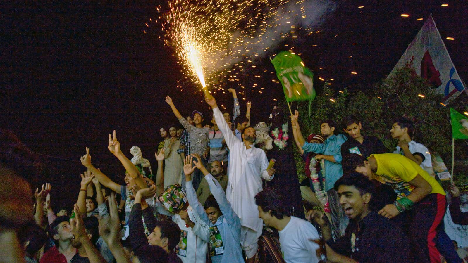 Victory celebrations.