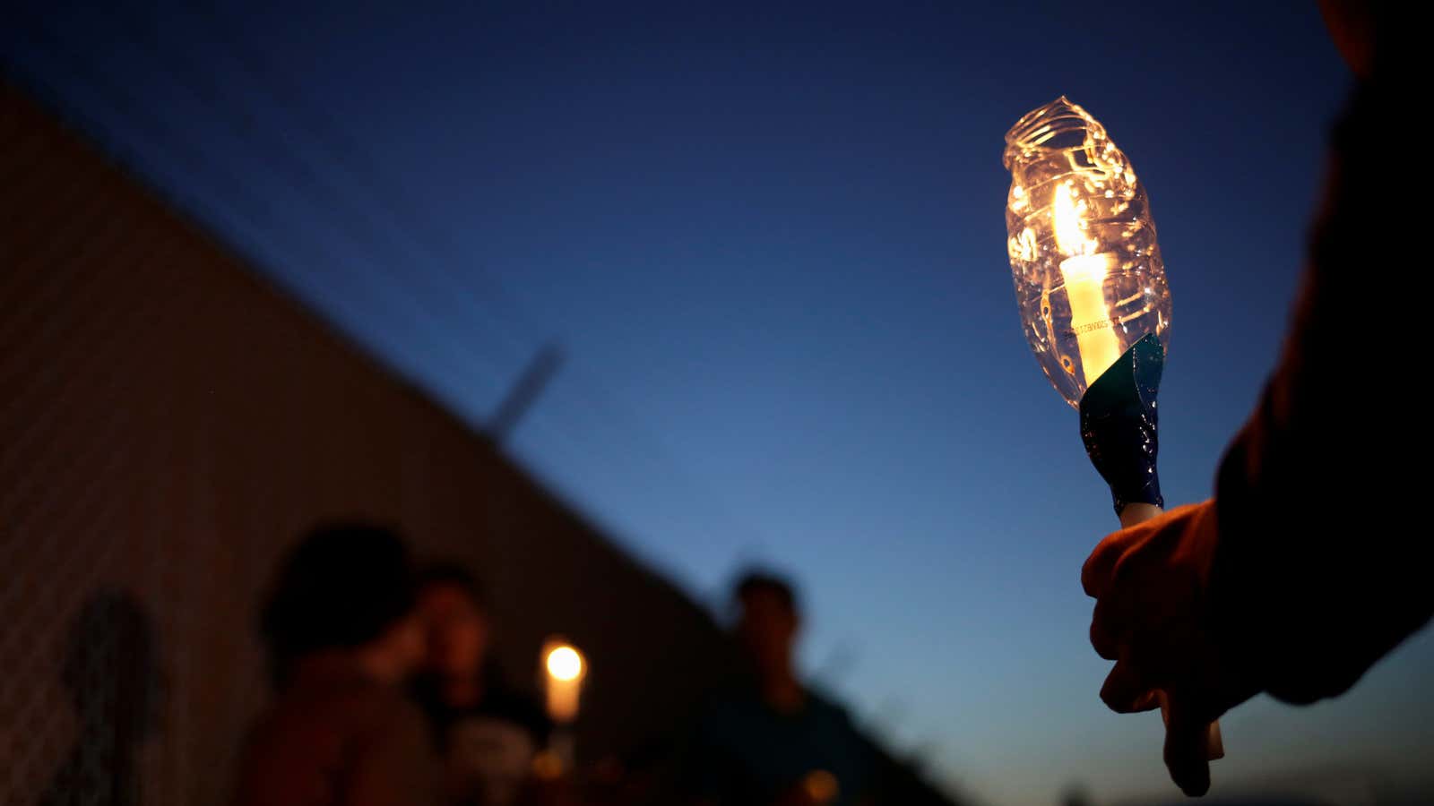 Activists protest outside a CBP facility in Clint, Texas.