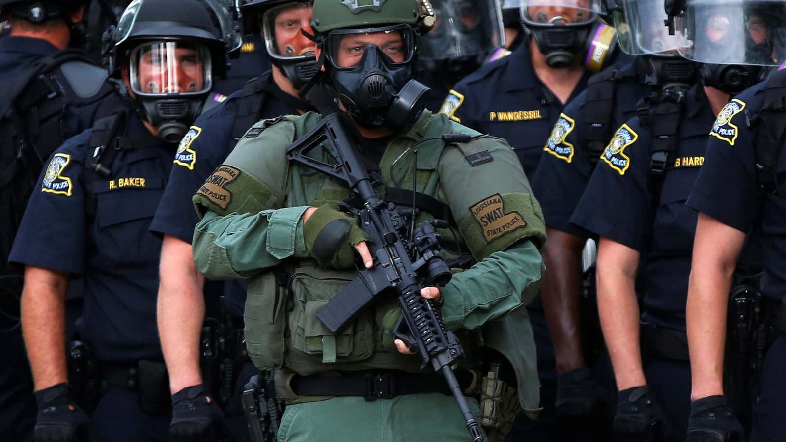 Police in Baton Rouge.