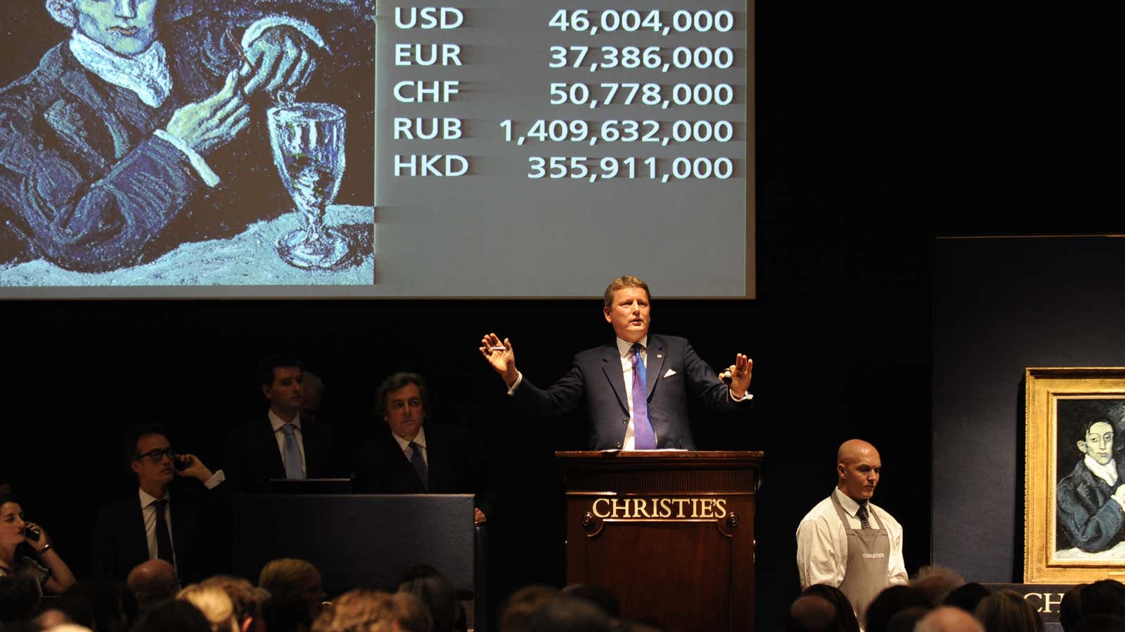 Christie’s, a luxury art auction house headquartered in London, is popular among the world’s richest