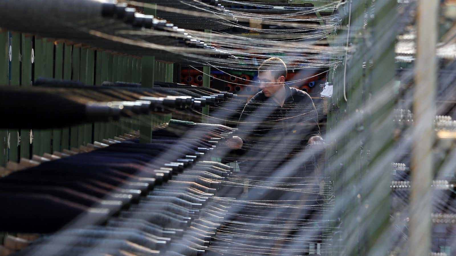 Wool is spun for Harris Tweed on the Isle of Lewis, in the Outer Hebrides.