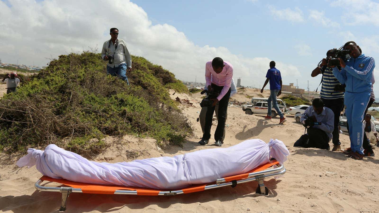 The Sept. 2016 funeral of Abdiasis Ali Haji, a slain Somali journalist.