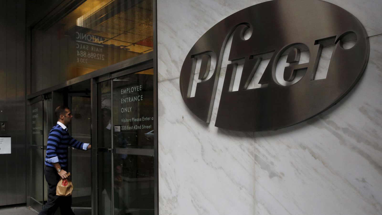 Looks like Pfizer’s headquarters will remain in New York after all.