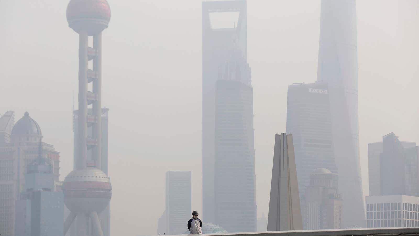 Smog over Shanghai.