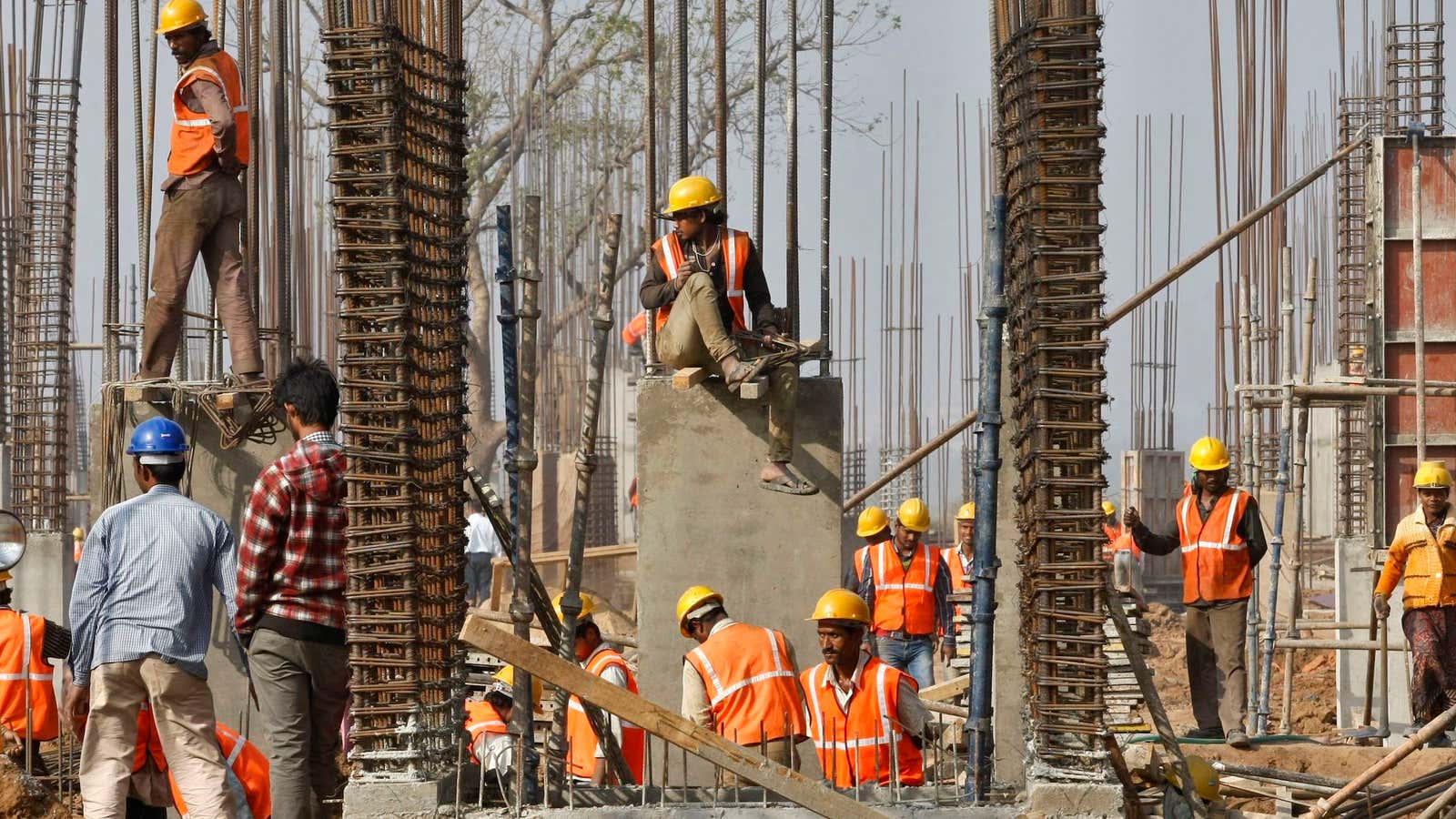 There is little specialisation among India’s construction workers.