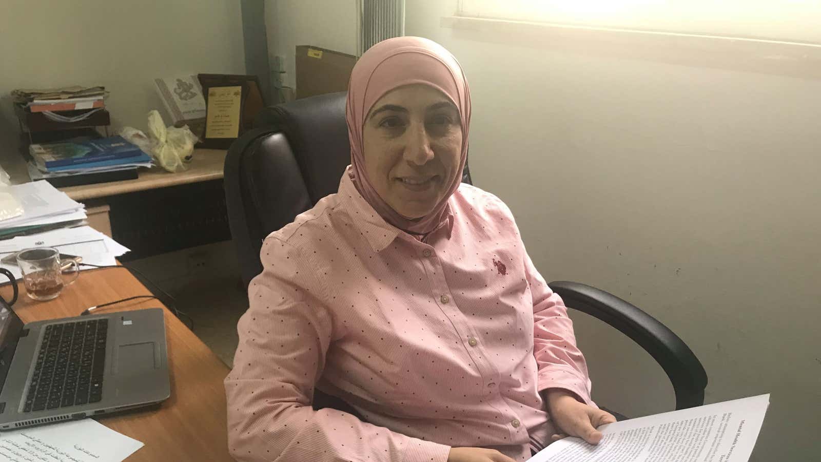 Dr Samah Jabr at her office in the west bank