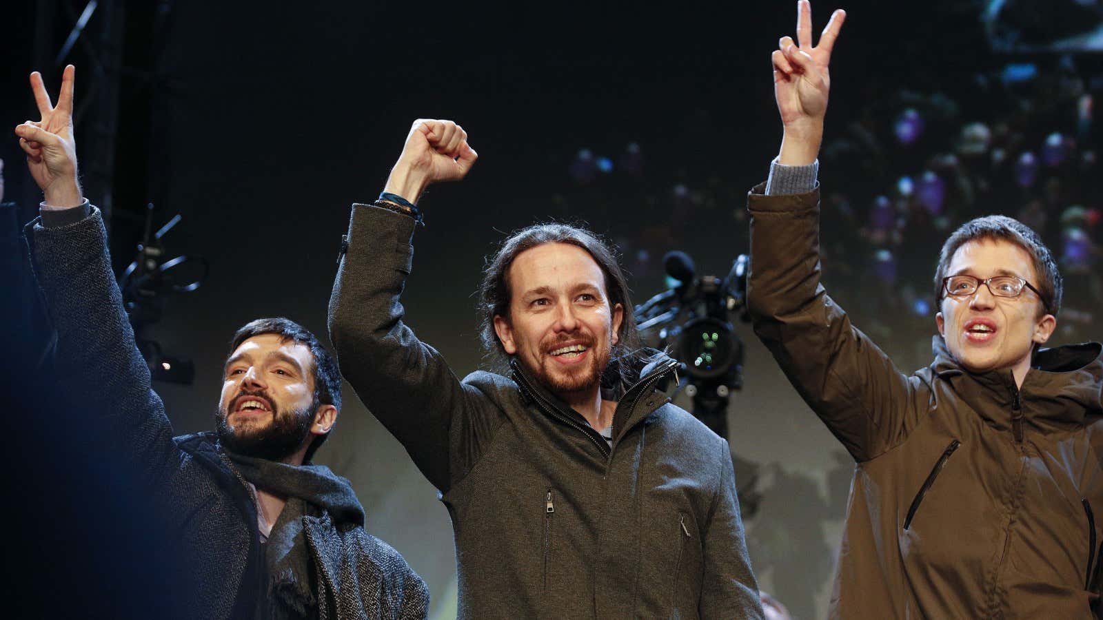 Pablo Iglesias of Podemos (We Can) today.