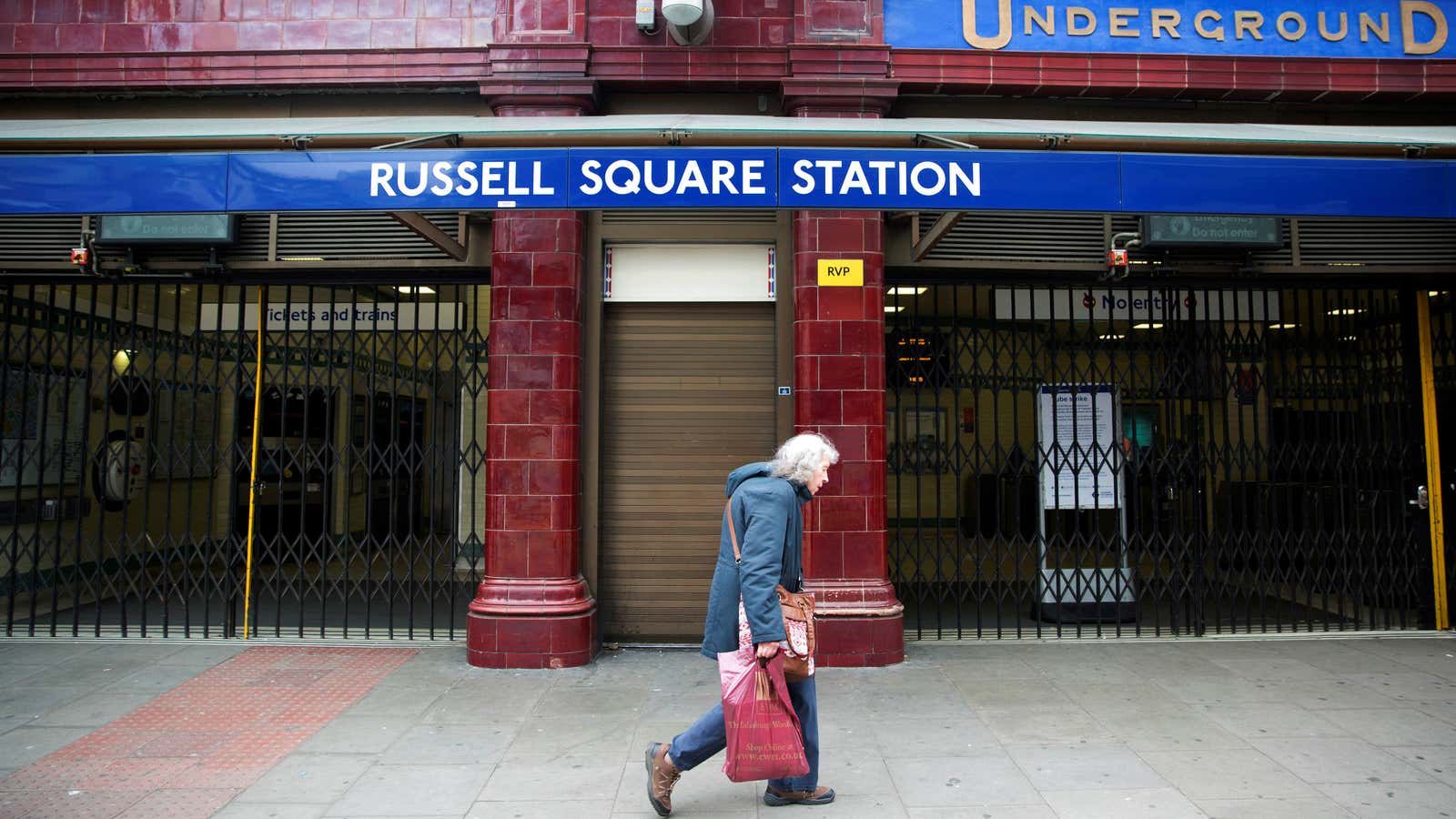 London’s Russell Square tube station.