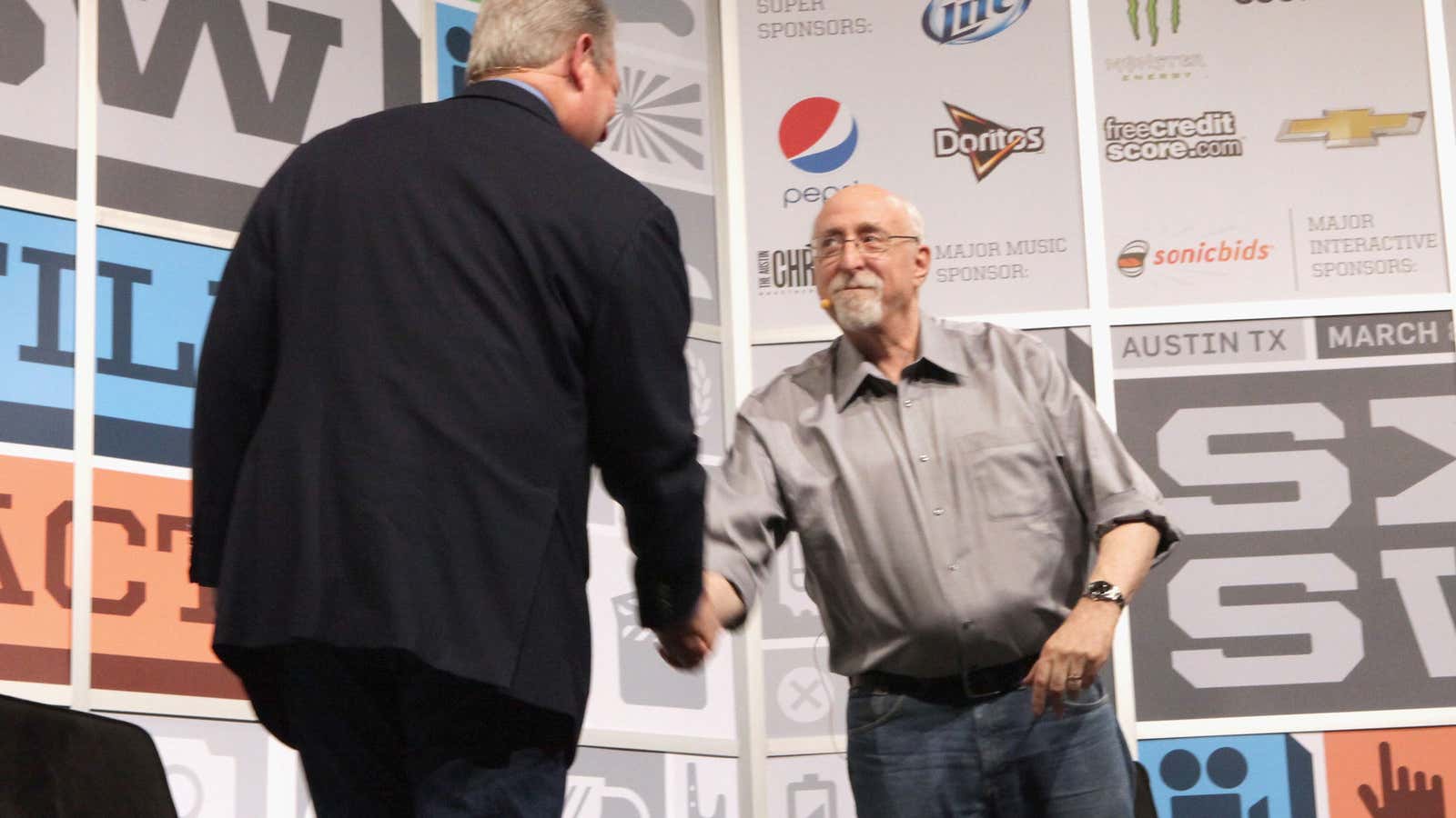 Walt Mossberg with Al Gore this year.