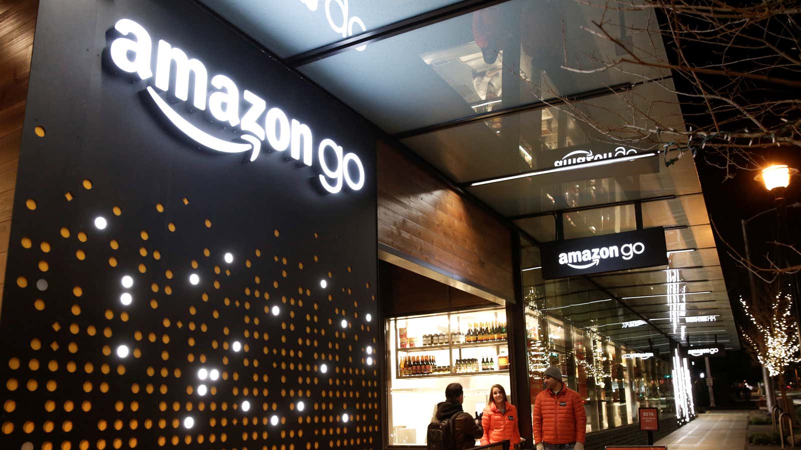 Amazon Go in action.