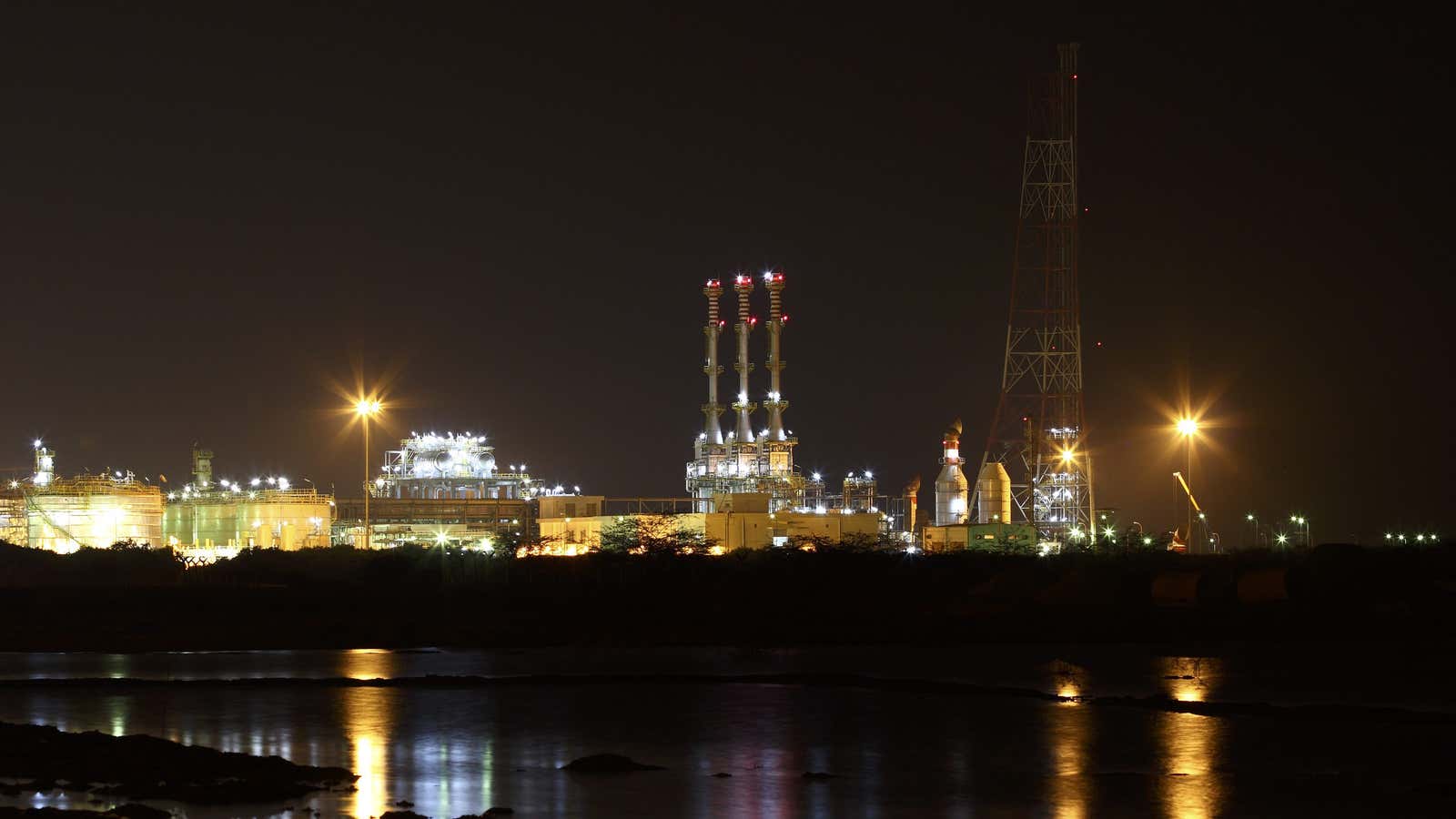 A Reliance Industries crude oil production facility in Andhra Pradesh, India