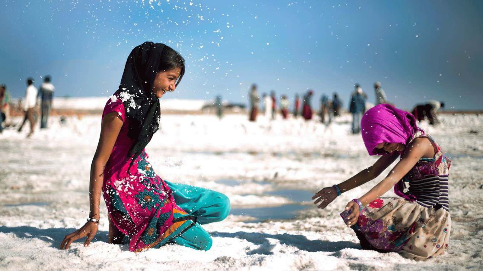 Photos: A day in the uneasy life of a child of Gujarat's saltpans