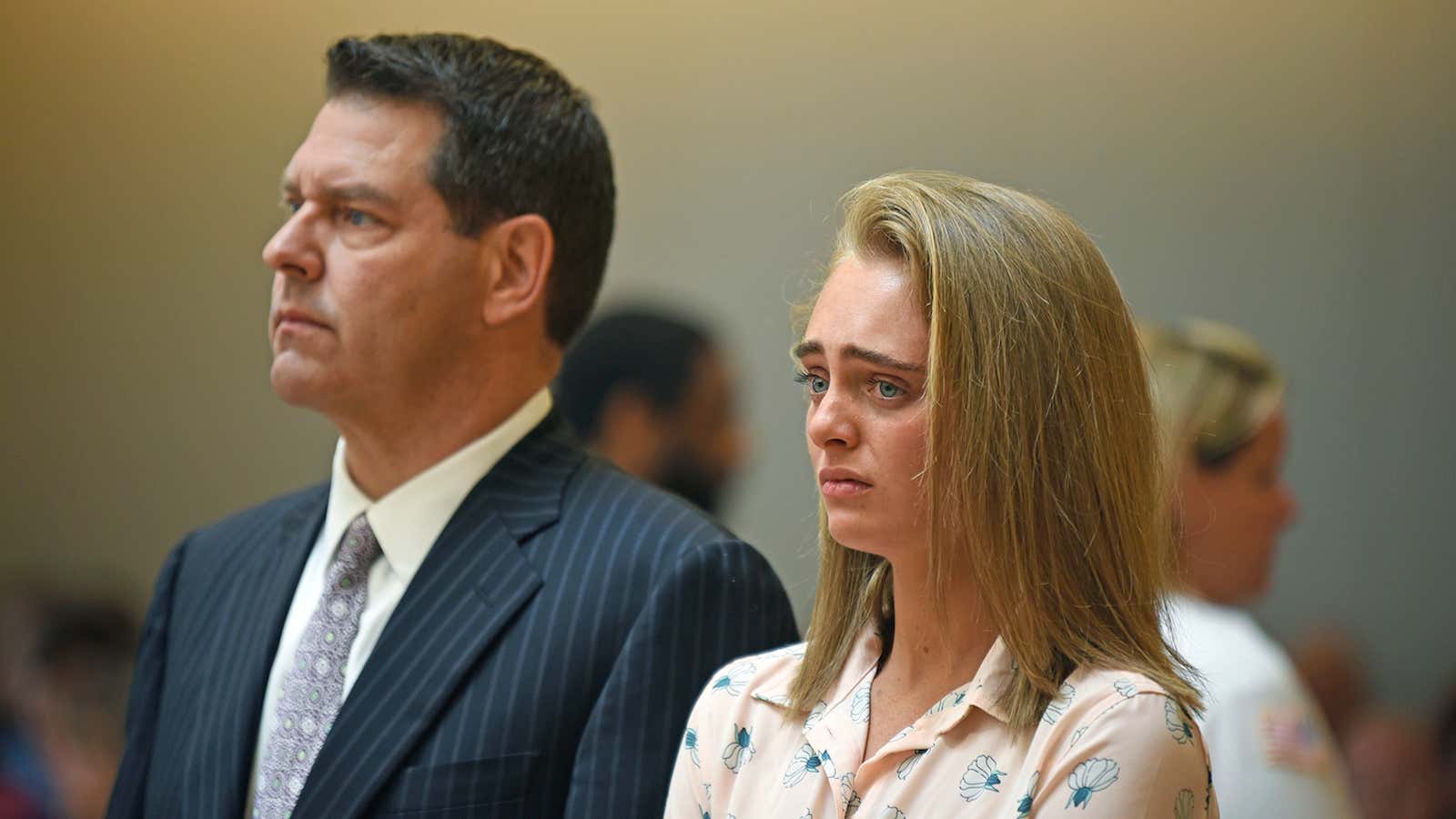 Michelle Carter and her attorney, Joseph Cataldo.