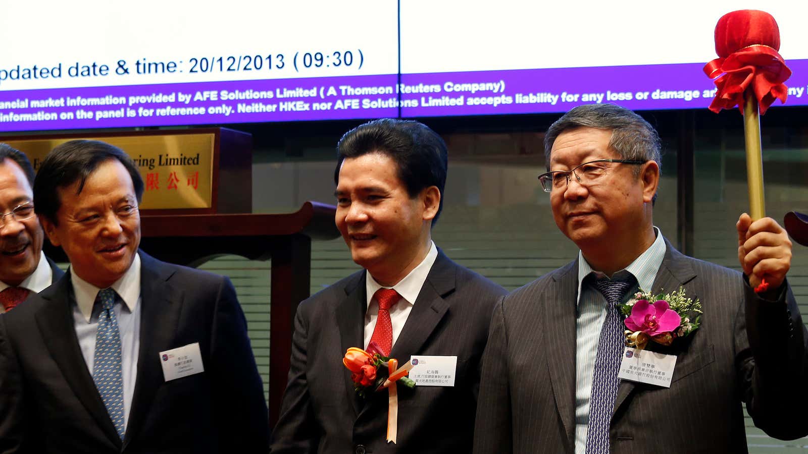 Ji Haipeng, center, is the real money maker in this story.