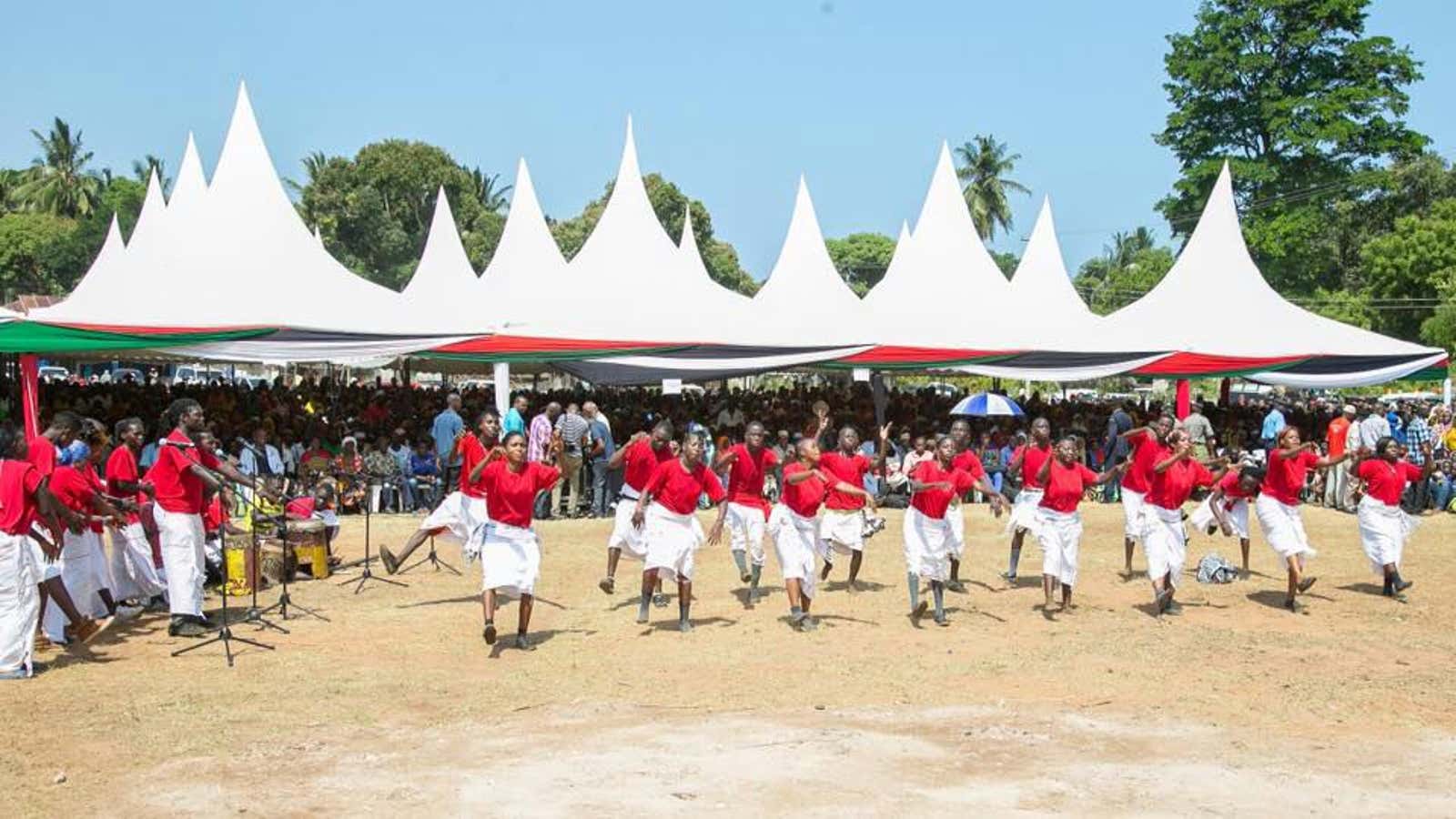 The Makonde people celebrate.