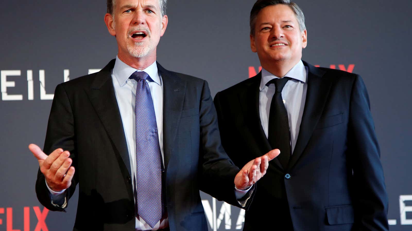 Reed Hastings and Ted Sarandos.