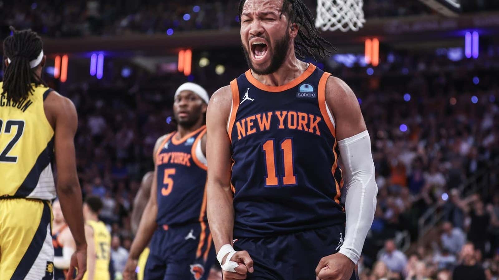 Image for Jalen Brunson shakes off injury, sends Knicks past Pacers
