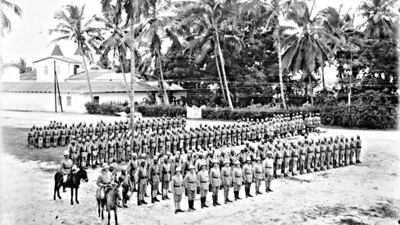 German-East African soldiers in World War 1