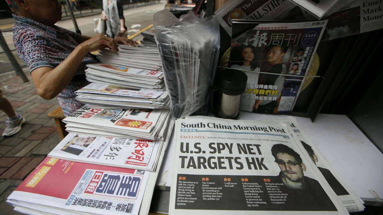 China is silent on Edward Snowden but Chinese state media are having a field day