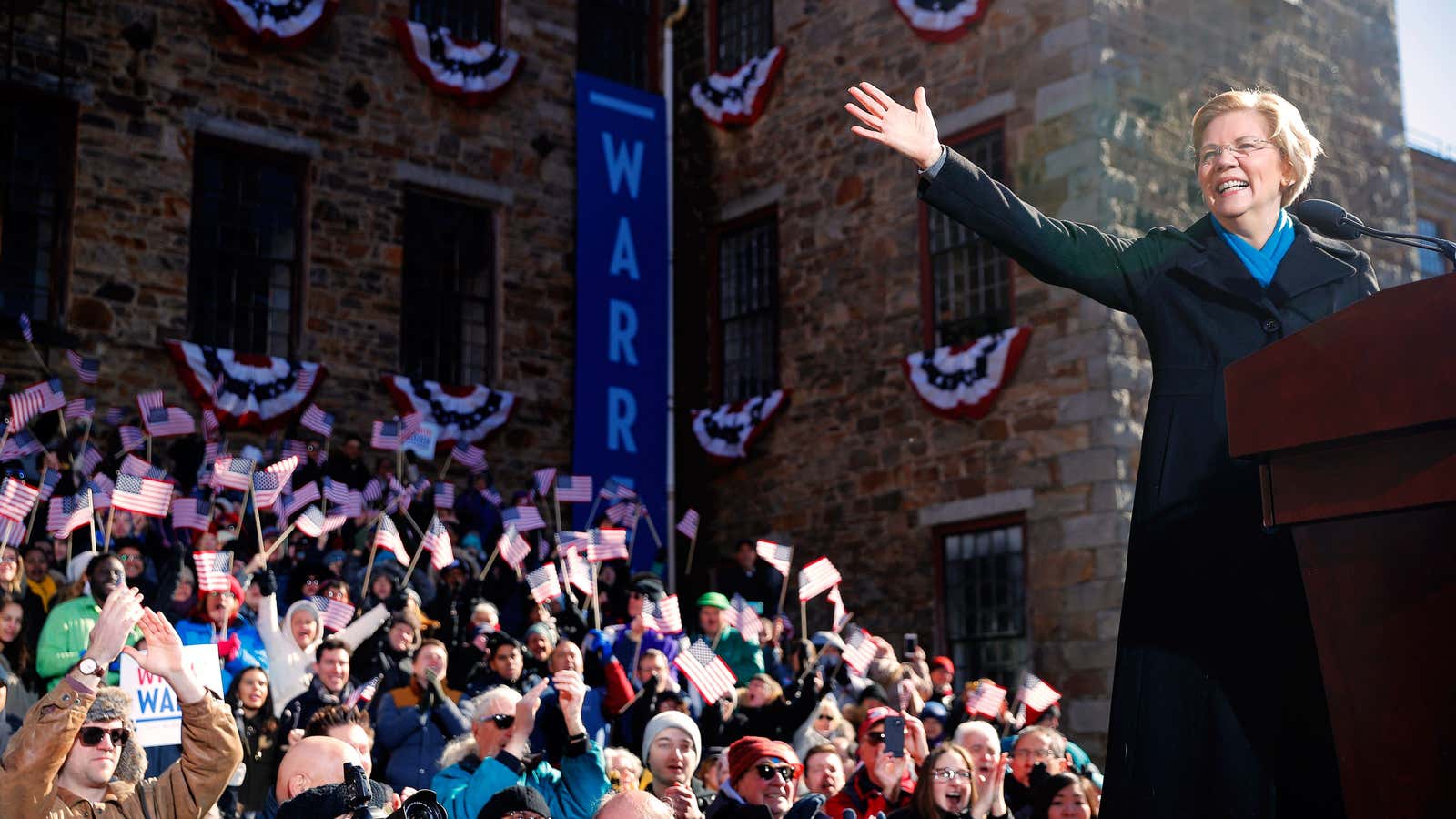 Elizabeth Warren joins a packed race.