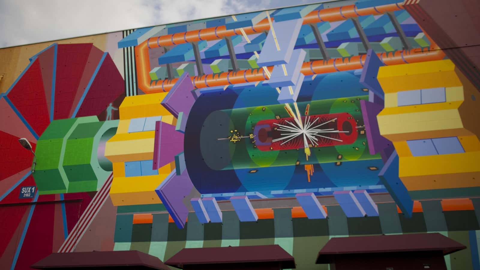 A mural at CERN.