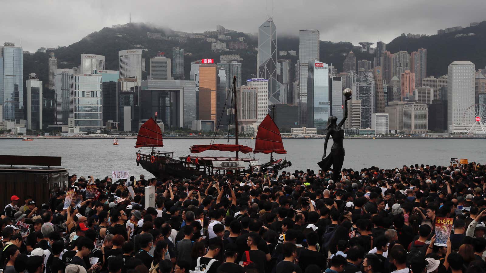 These protesters have a message for mainland Chinese tourists.