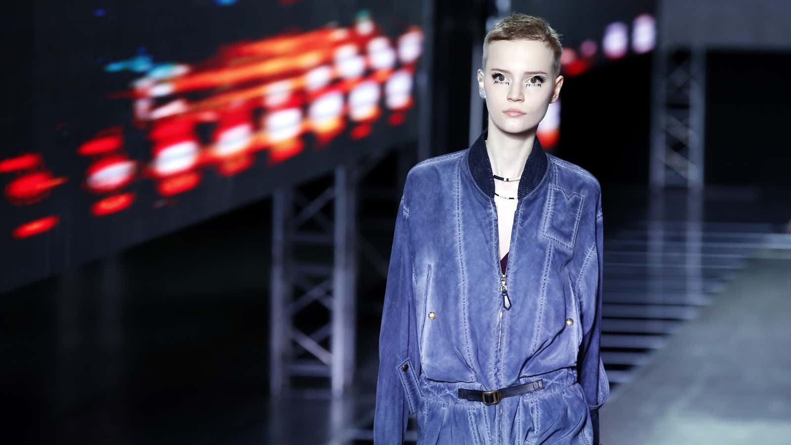 Bonus points for this jumpsuit-bomber hybrid from the Louis Vuitton spring 2016 runway.