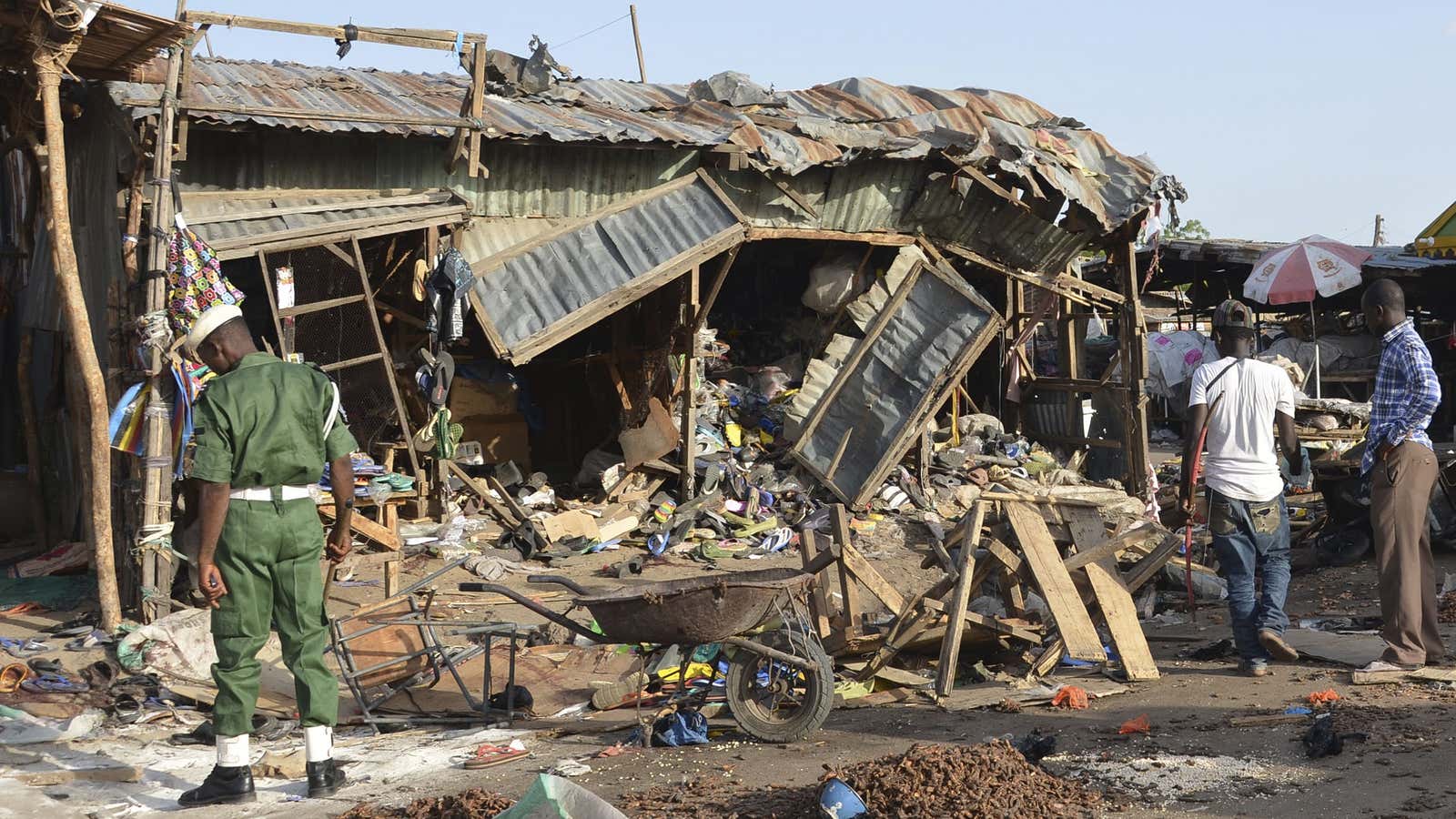 A scene after a suicide bombing on June 22.