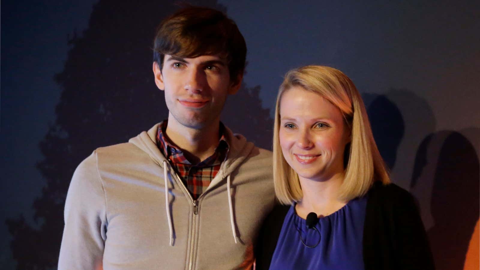 Is a family portrait with Marissa Mayer in store for Foursquare’s founders? (Pictured: Tumblr founder David Karp)