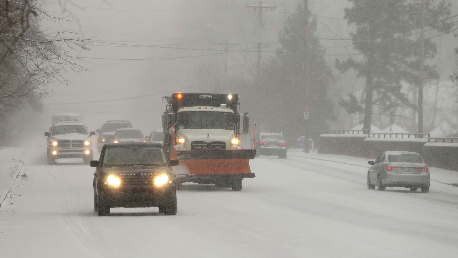 Rock salt is widely used to deice roads around the world.