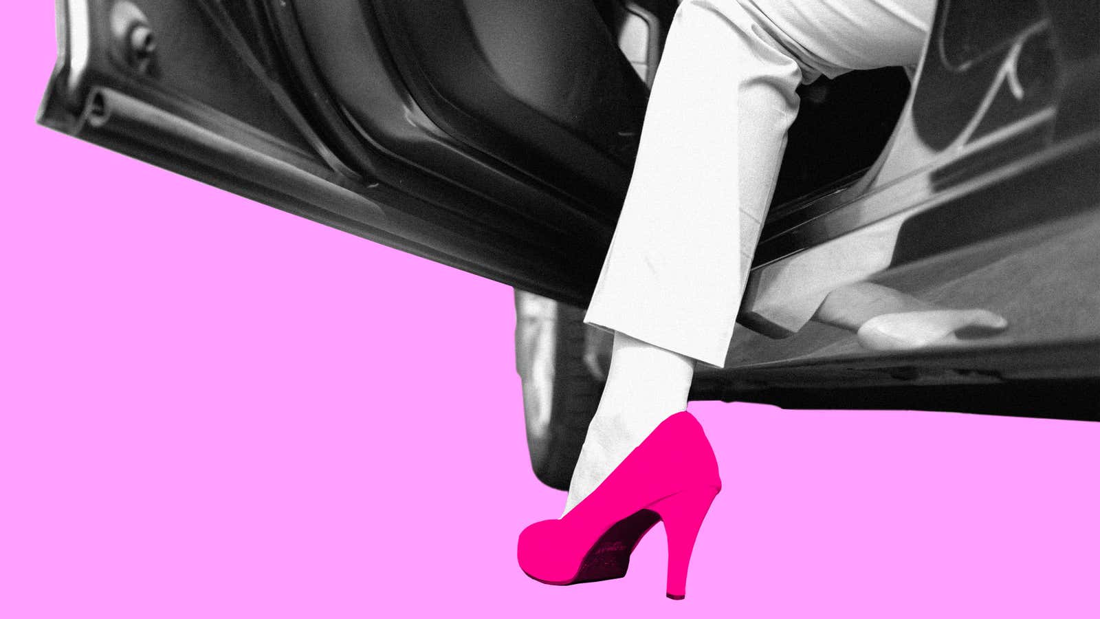 Pushbutton: Pink Coin Purse Heels