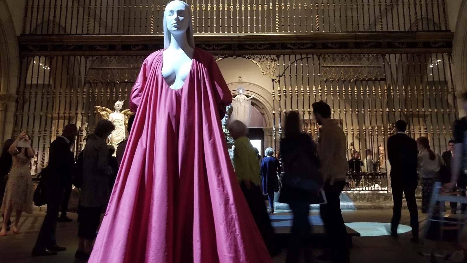 Body and blood, captured in a Valentino gown.