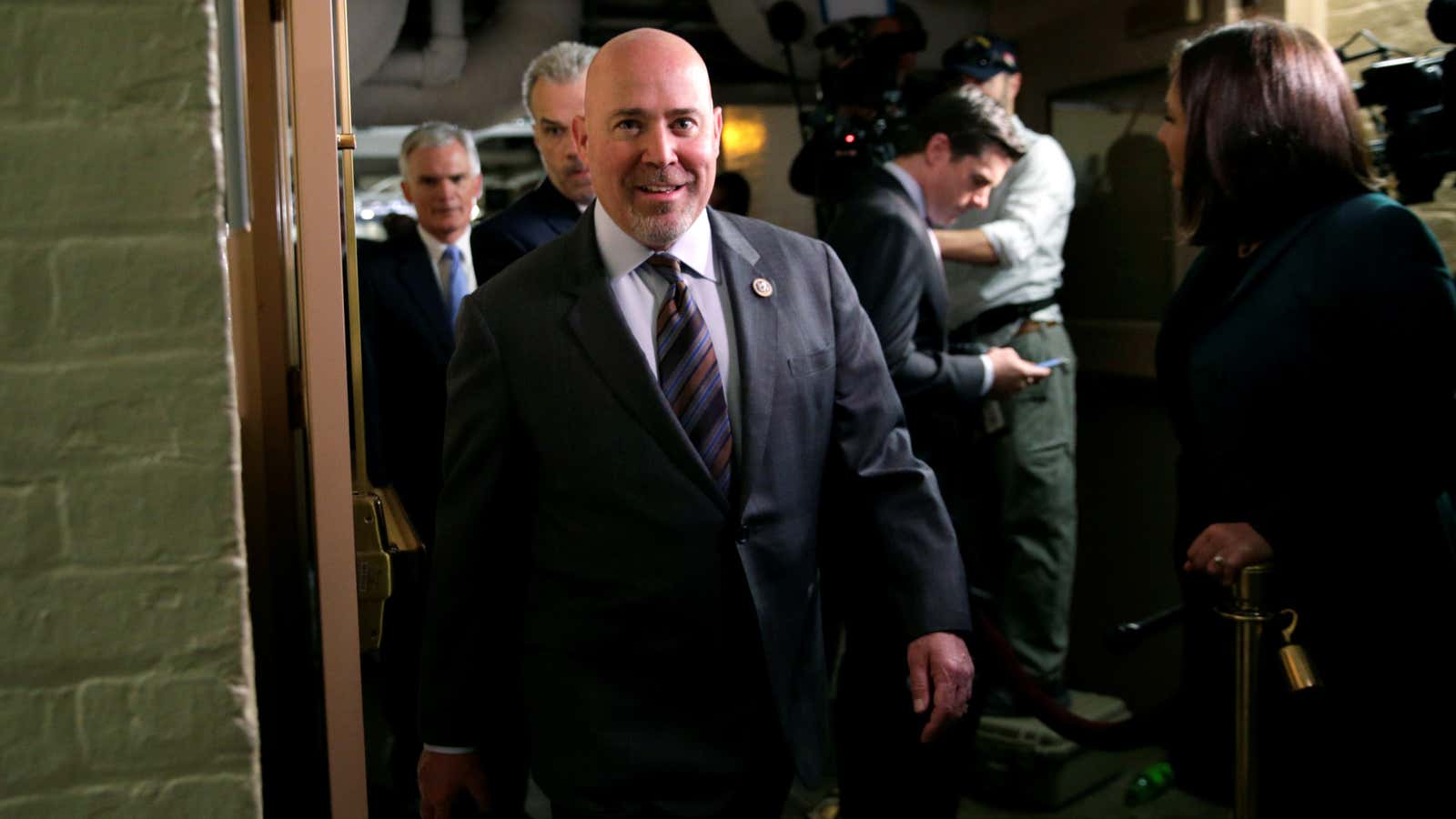 Tom MacArthur smiles before the expected repeal of Obamacare.