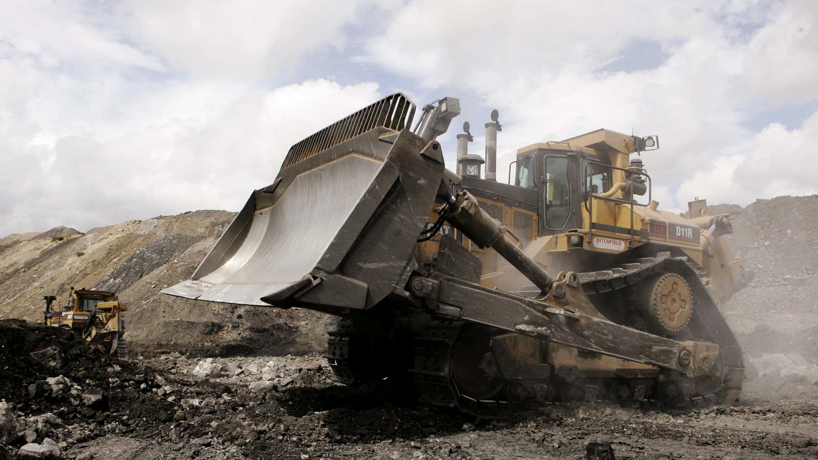 Working at a coal mine: a Caterpillar D11.