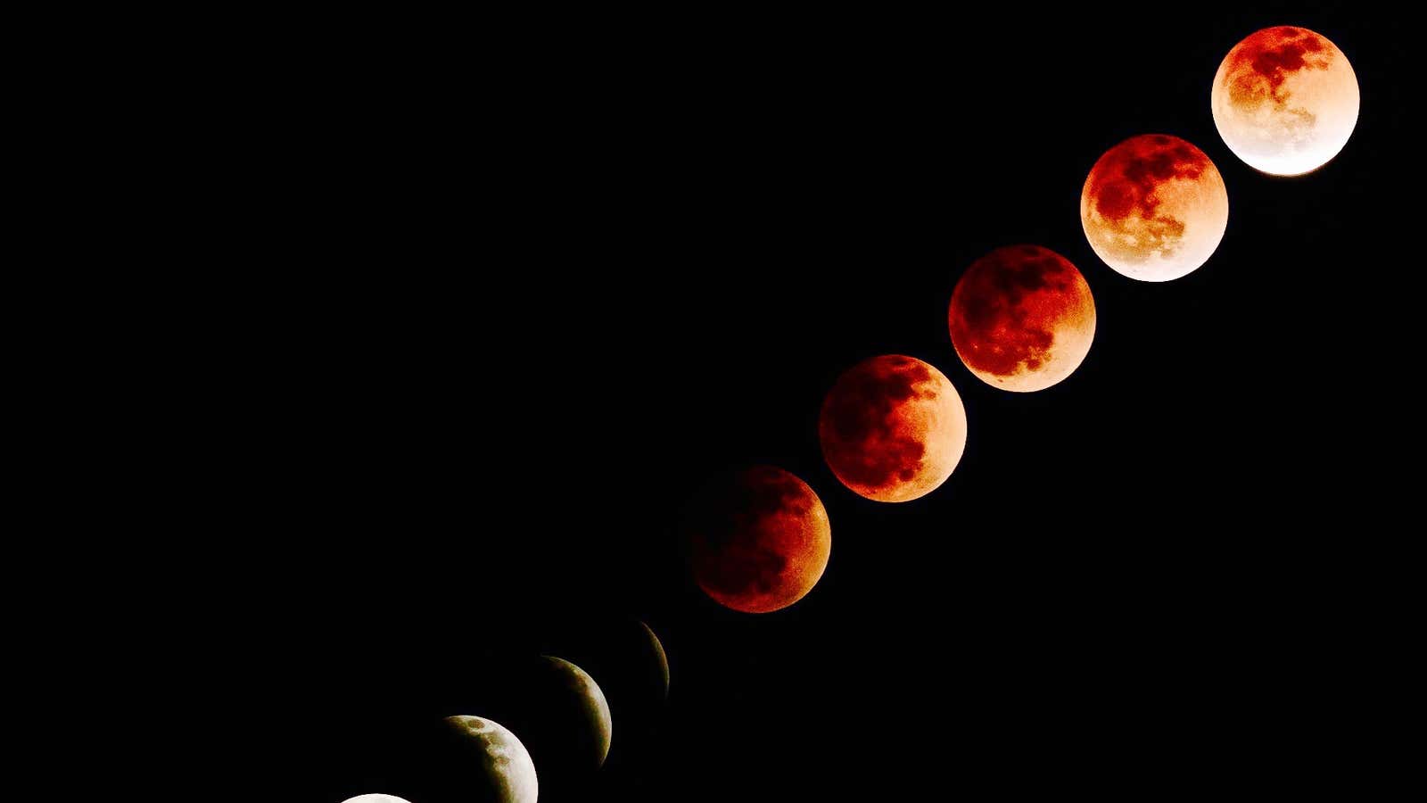 Phases of the blood moon.