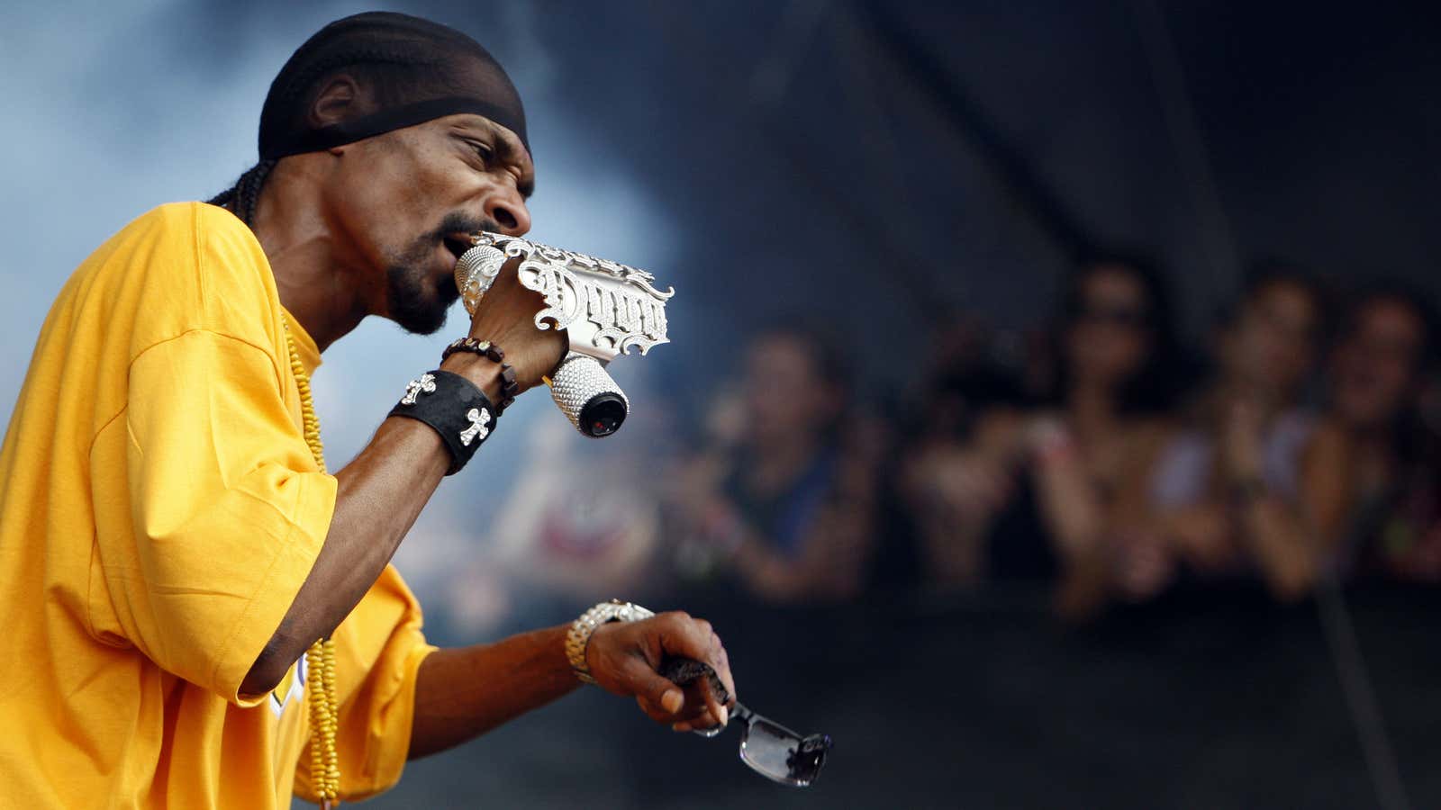 Snoop Dogg performs at the Lollapalooza music festival in Chicago, Sunday, Aug. 9, 2009.