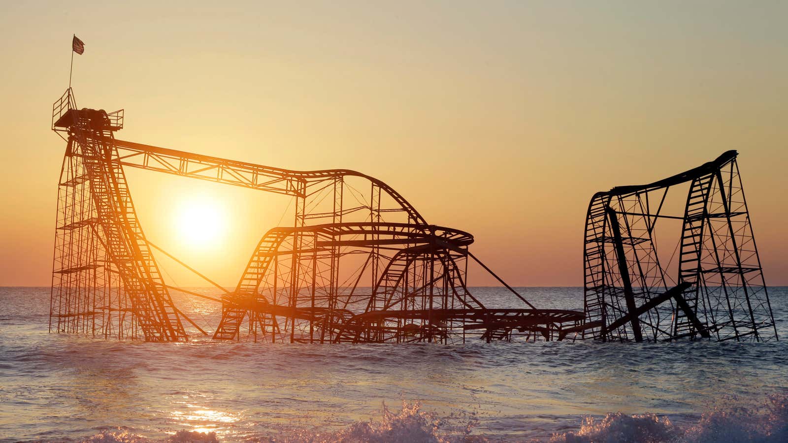 Seaside Heights, New Jersey, after Hurricane Sandy.