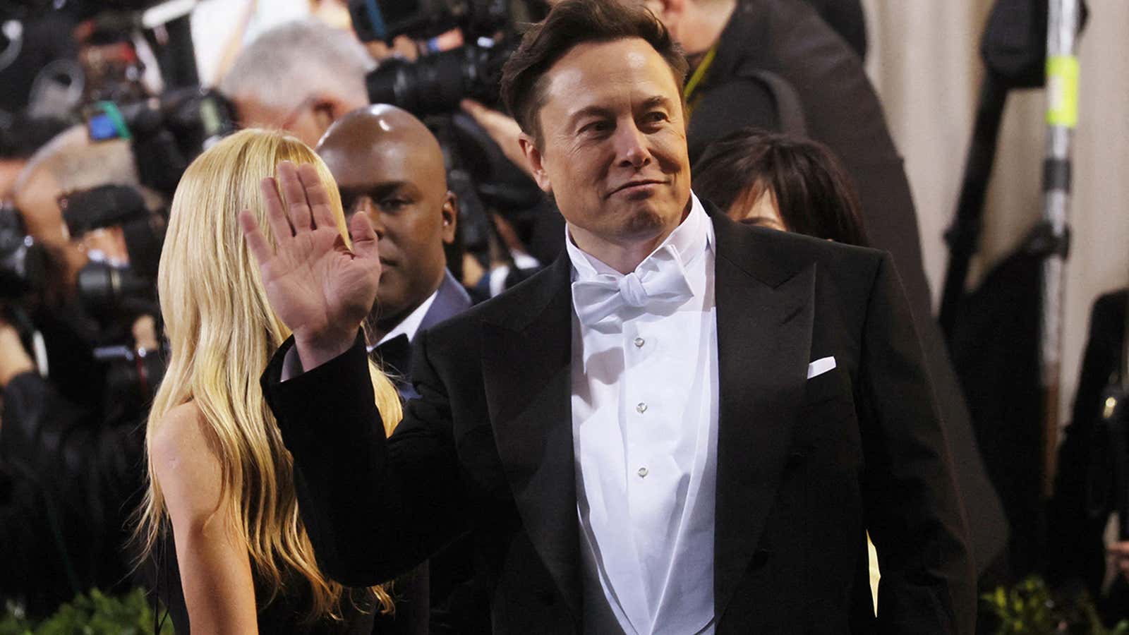 FILE PHOTO: Elon Musk arrives at the In America: An Anthology of Fashion themed Met Gala at the Metropolitan Museum of Art in New York City, New York, U.S., May 2, 2022. REUTERS/Brendan Mcdermid/File Photo/File Photo