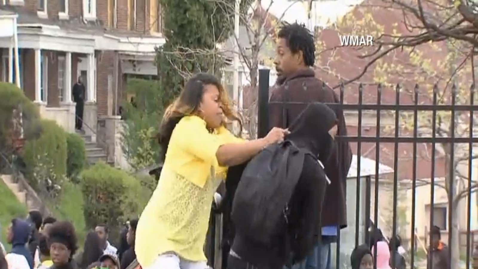 “That’s my only son, and I don’t want him to be a Freddie Gray.” (CNN/WMAR)