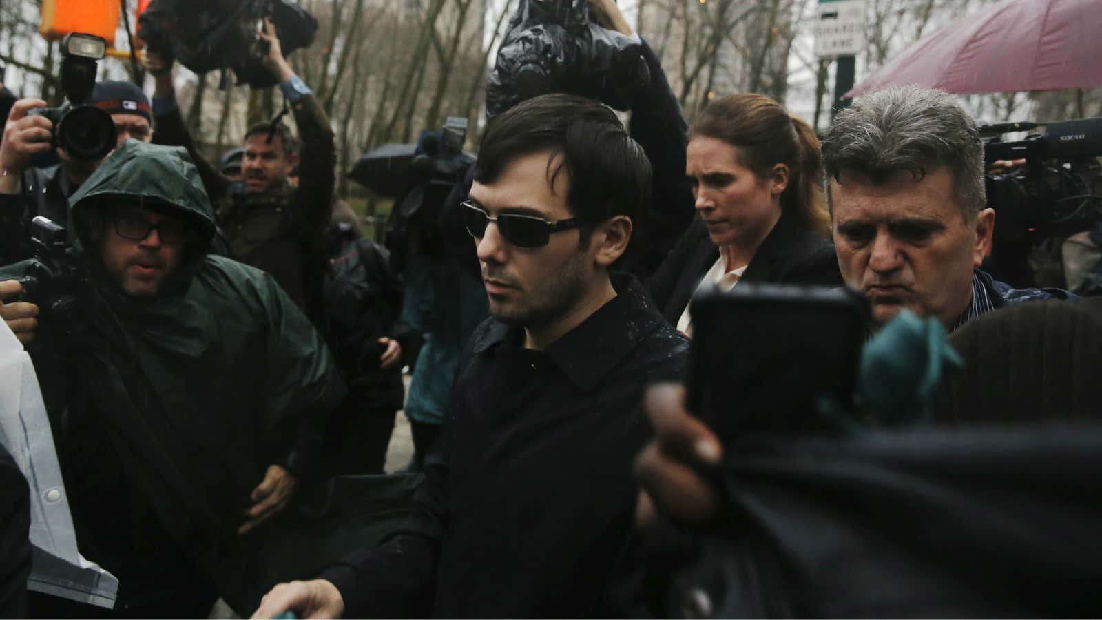 Martin Shkreli leaves US Federal Court in New York.