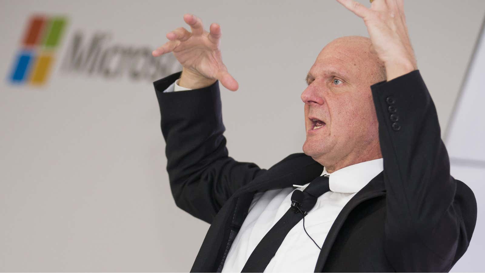 Investors seem pretty thrilled about Steve Ballmer’s Microsoft exit.