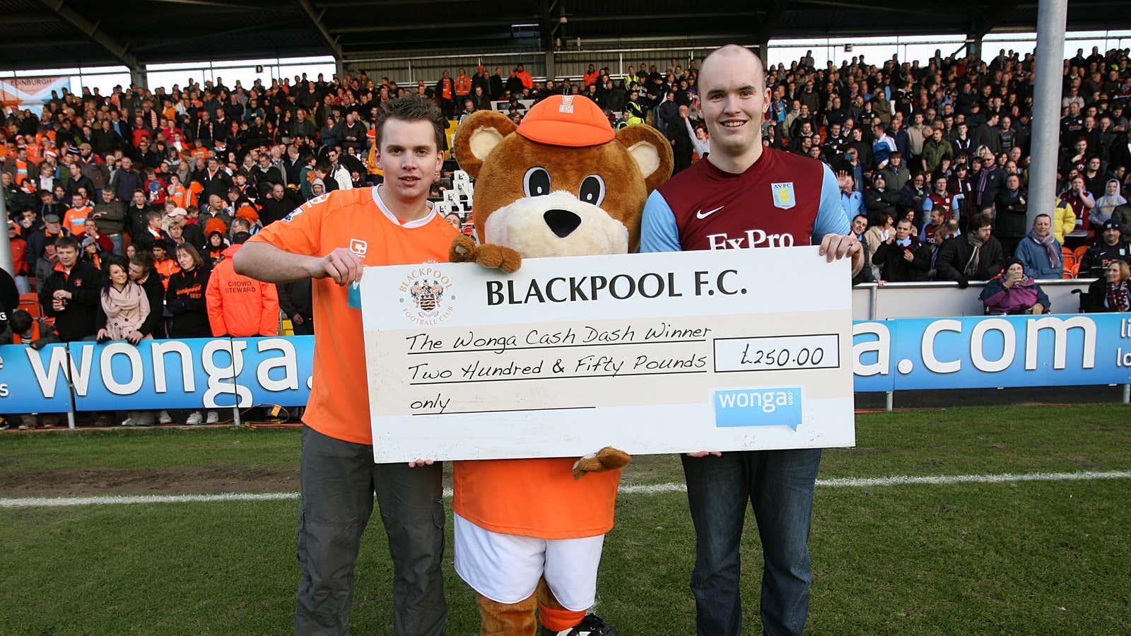 A bearer cheque from Wonga.