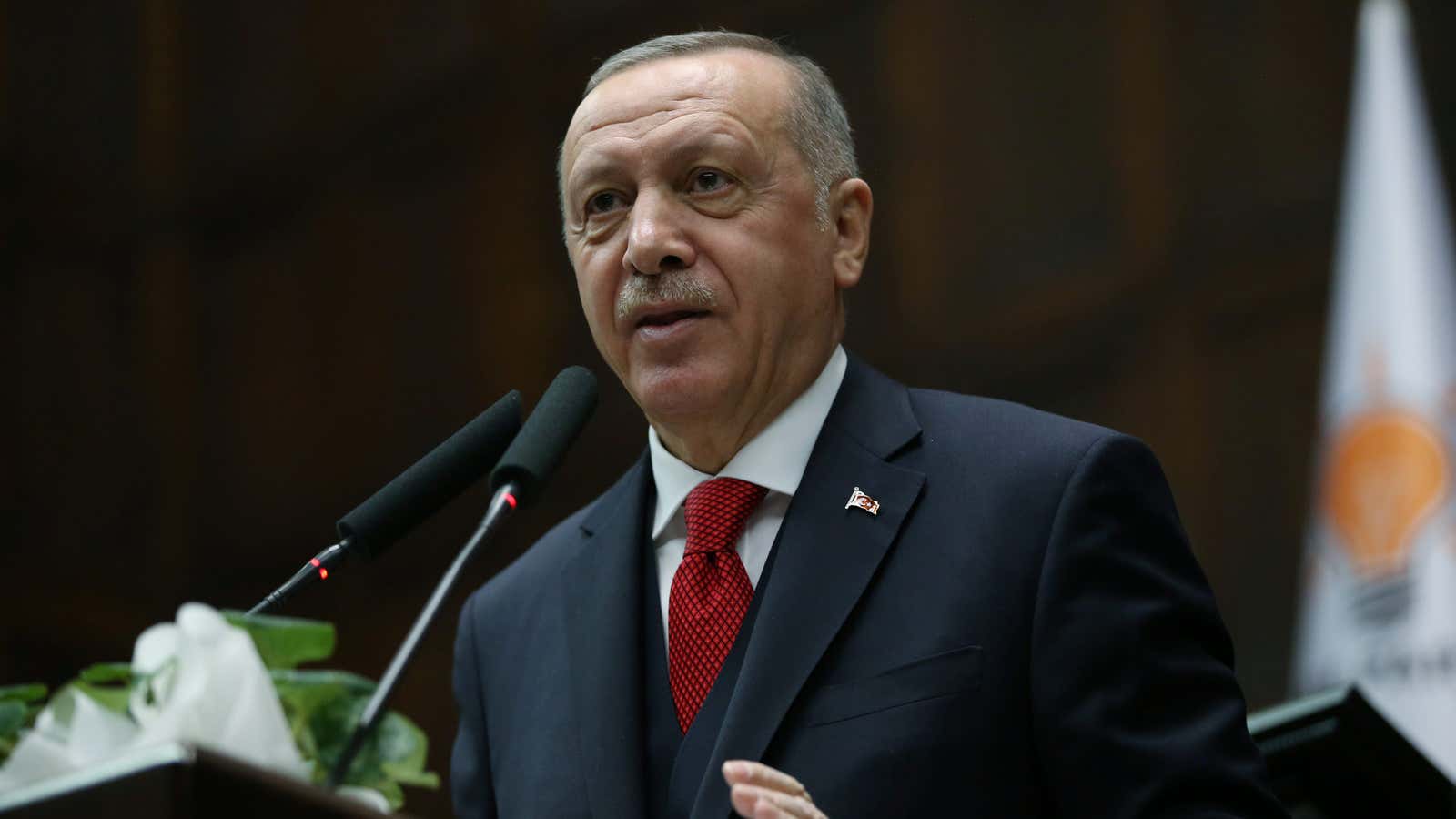 Turkish president Recep Tayyip Erdogan.