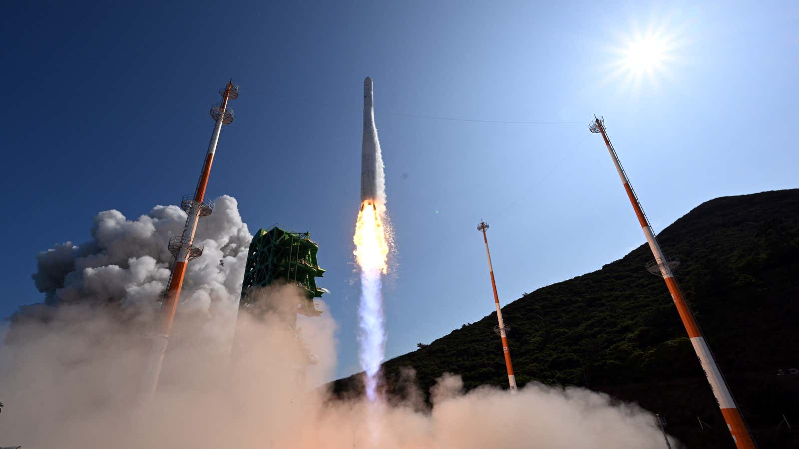 South Korea’s domestically produced Nuri rocket lifts off from Naro Space Center in Goheung County.