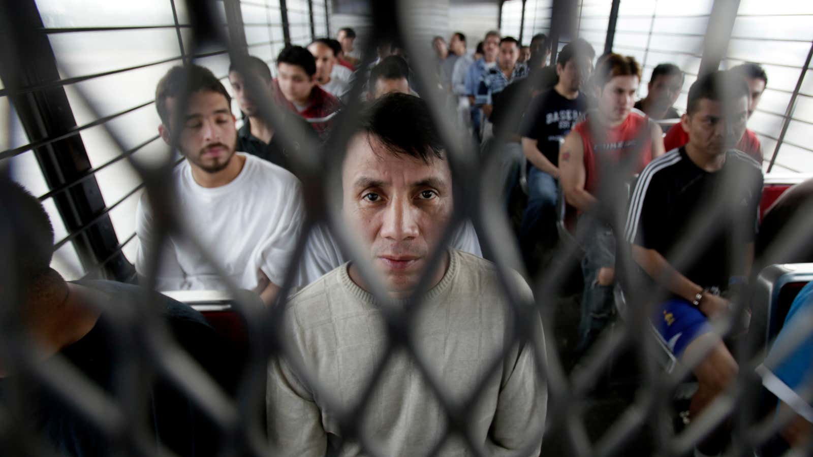 Unauthorized immigrants wait to be sent home in Chicago, Il.