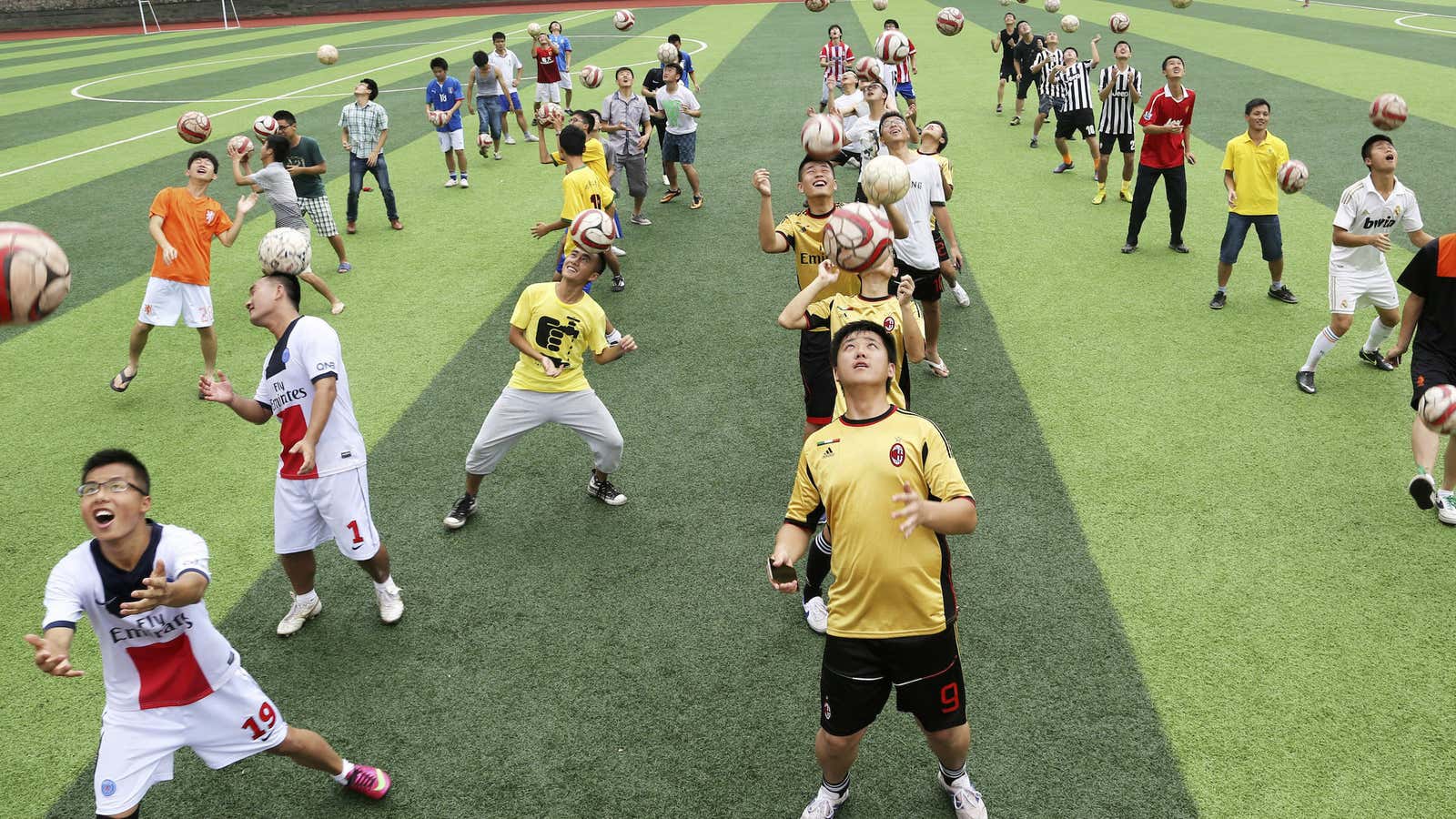 China’s footballers in the making.